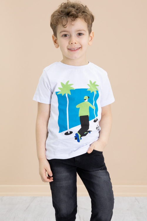 Mavi Armalı Jean Gömlekli Pantolonlu Erkek Çocuk 3lü Takım 20027