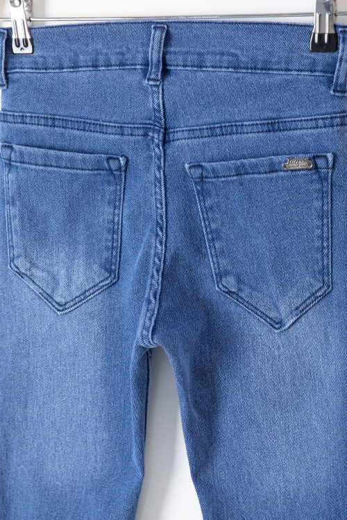 Mavi Dar Paça Cebi Logo Detaylı Erkek Çocuk Jean Pantolon 20418