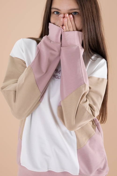 Pembe Angels Yazılı Bisiklet Yaka Kız Çocuk Eşofman Takımı 19974