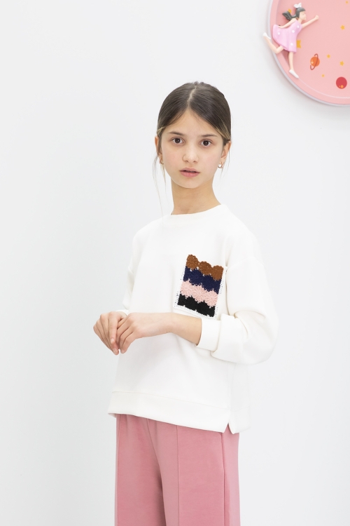 Pembe Dantel Cepli İspanyol Paça Kız Çocuk Alt Üst Takım 19978