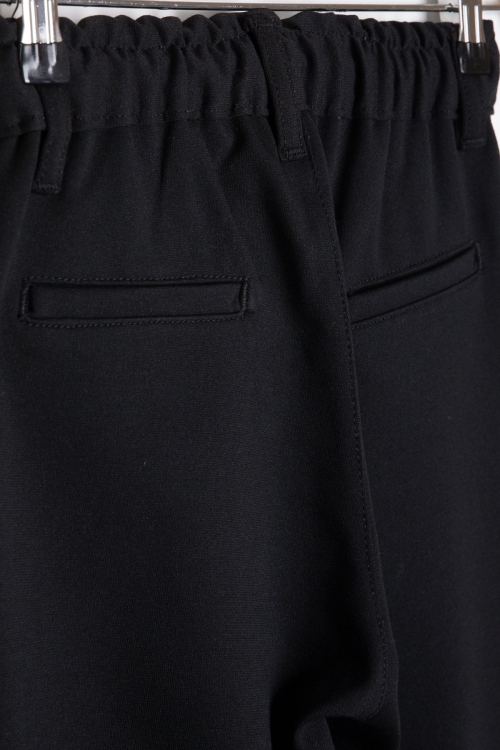 Siyah Beli Lastikli Duble Paça Erkek Çocuk Jogger Kumaş Pantolon 20519