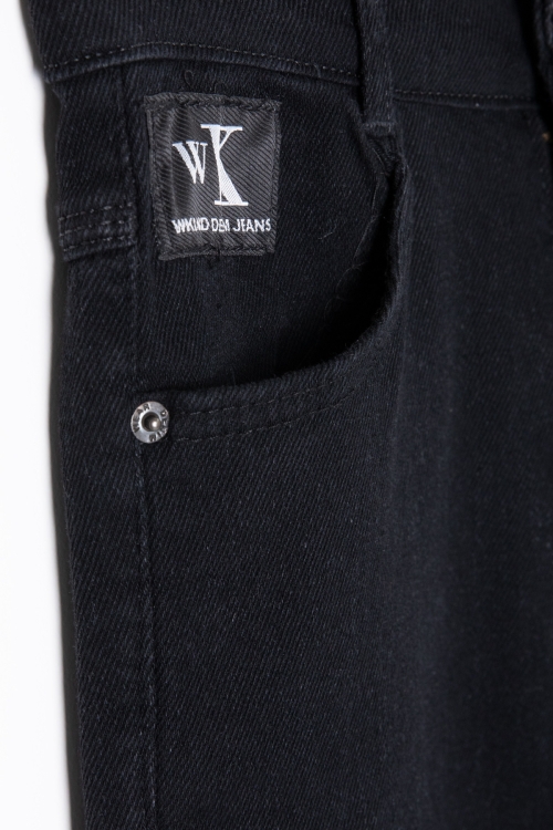 Siyah Cebi Arma Detaylı Erkek Çocuk Jean Pantolon 20321