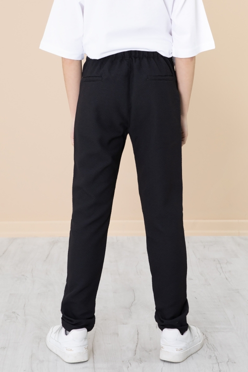 Siyah Duble Paça Erkek Çocuk Jogger Kumaş Pantolon 20051