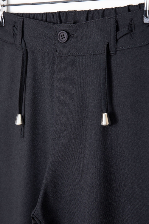 Siyah Erkek Çocuk Duble Paça Jogger Kumaş Pantolon 20047