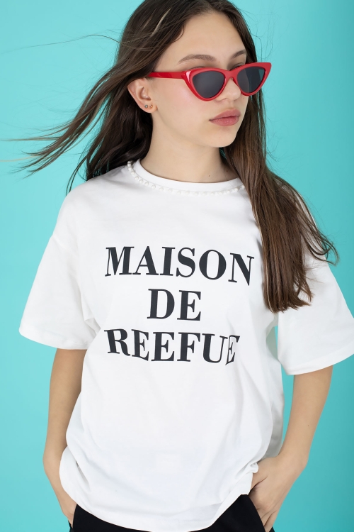 Siyah Kız Çocuk Etekli Baskılı Tişörtlü Takım 20508