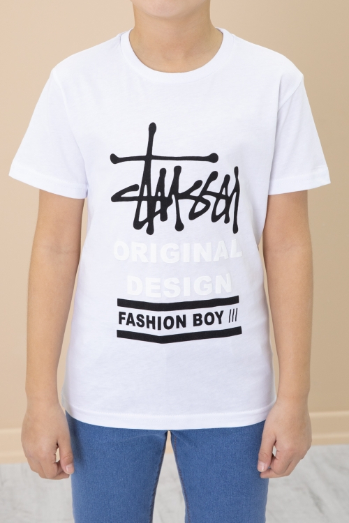 Siyah Yazı Baskılı Tişörtlü Gömlekli Erkek Çocuk Takım 20005