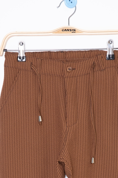 Taba Beli Bağcıklı Duble Paça Erkek Çocuk Jogger Pantolon 20040