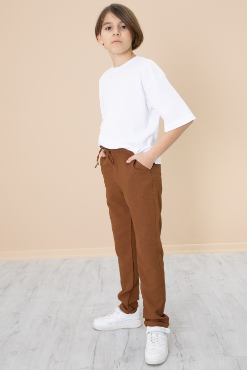 Taba Duble Paça Erkek Çocuk Jogger Kumaş Pantolon 20056