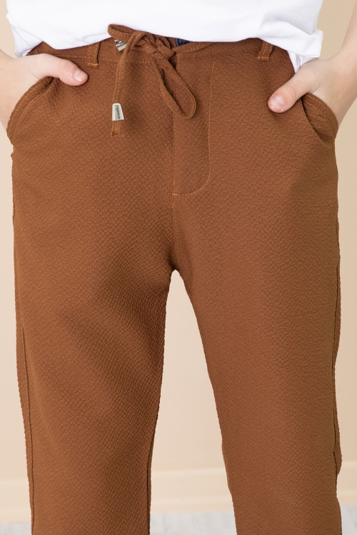 Taba Duble Paça Erkek Çocuk Jogger Kumaş Pantolon 20056