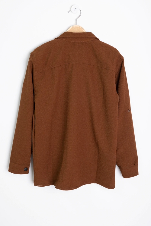 Taba Erkek Çocuk Jogger Gömlekli Tişörtlü 2li Takım 20405