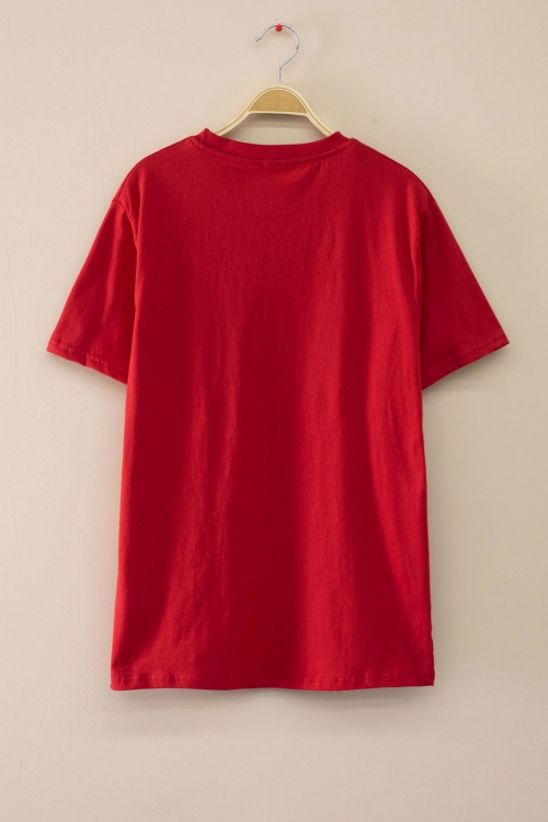 Unisex Türk Bayrağı Baskı T-shirt 5-14 Yaş 13815