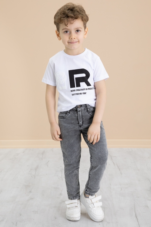 Yeşil Cep Kapaklı Gömlekli Jean Pantolonlu Erkek Çocuk 3lü Takım 20023