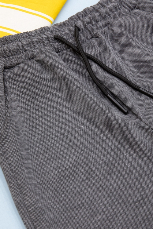 Antrasit Beli Lastikli Jogger Kumaş Basic Erkek Çocuk Şort 21158