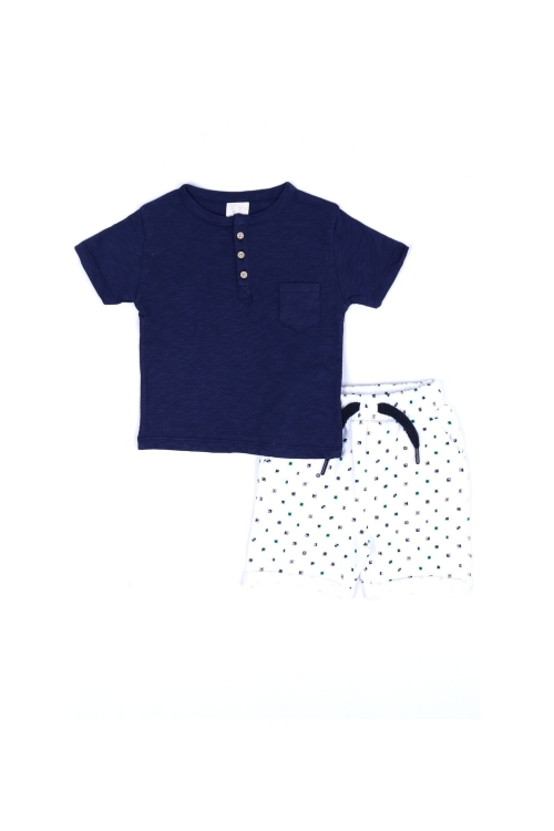 Erkek Bebek Cep Detaylı Takım 14091 1851