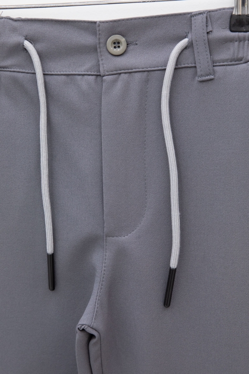 Erkek Çocuk Duble Paça Koyu Gri Füme Kumaş Pantolon 21144