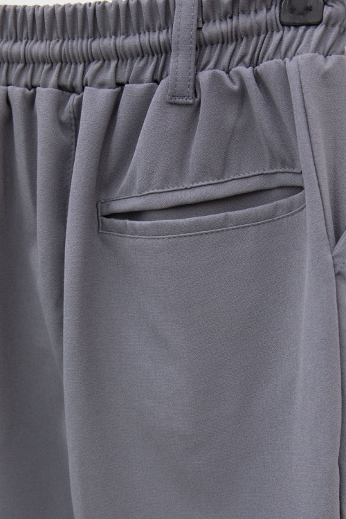 Erkek Çocuk Duble Paça Koyu Gri Füme Kumaş Pantolon 21144