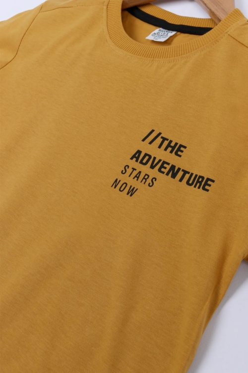 Erkek Çocuk Siyah Always Yazı Baskı 8-13 Yaş T-Shirt 4136-1