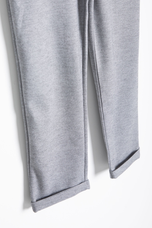 Gri Beli  Bağcıklı Duble Paça Erkek Çocuk Jogger Kumaş Pantolon 20746