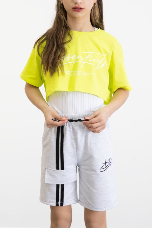 Gri Kız Çocuk Şort 20752