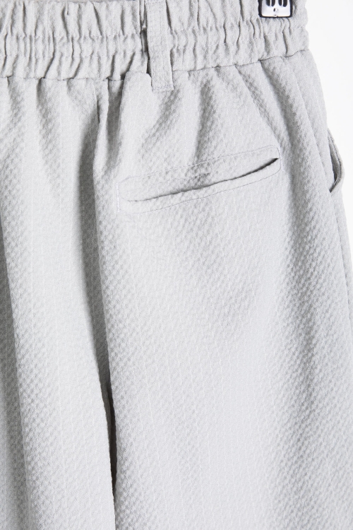 Gri Erkek Çocuk Çizgili Duble Paça Gofre Kumaş Pantolon 21052