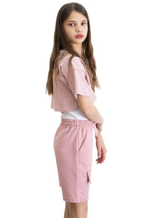 Gül Kurusu Kız Çocuk Şort 20757