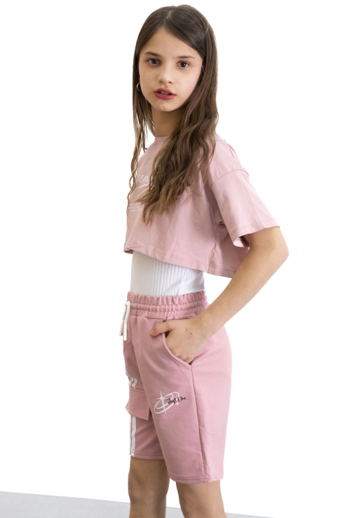 Gül Kurusu Kız Çocuk Şort 20757