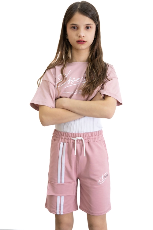 Gül Kurusu Kız Çocuk Şort 20757