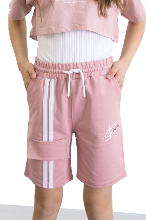 Gül Kurusu Kız Çocuk Şort 20757