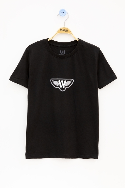 Haki Keten Gömlekli Bisiklet Yaka Baskılı Tişörtlü Erkek Çocuk 2li Takım 20256