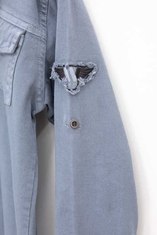 İndigo Keten Gömlekli Bisiklet Yaka Baskılı Tişörtlü Erkek Çocuk 2li Takım 20259