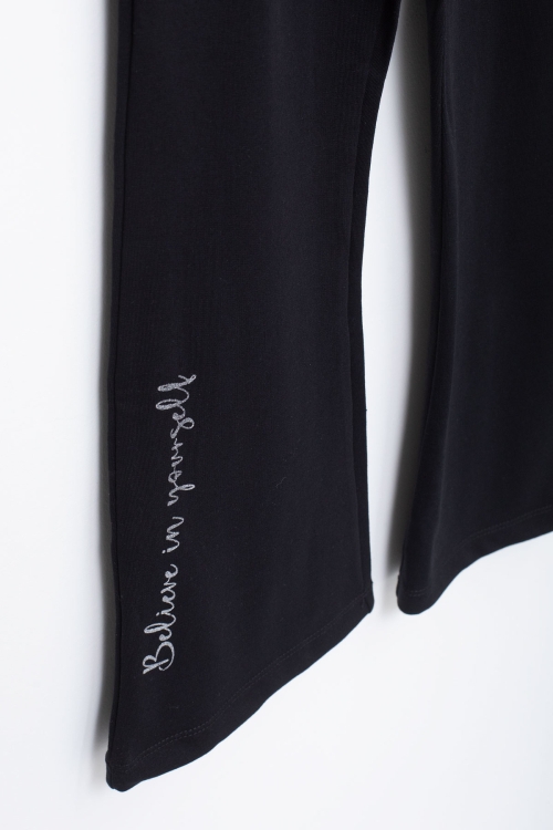 Kahve Ayıcık Baskılı İspanyol Paça Pantolonlu Kız Çocuk Takım 18571