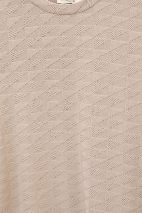 Kahve Kare Desenli Bisiklet Yaka Tişörtlü Erkek Çocuk Şortlu Takım 20784