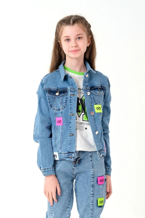 Kız Çocuk Jean Ceket 15670