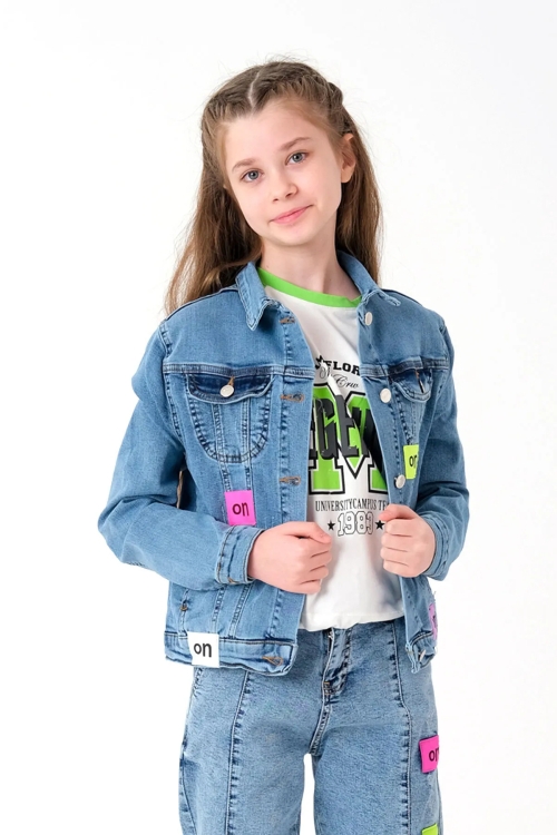 Kız Çocuk Jean Ceket 15670