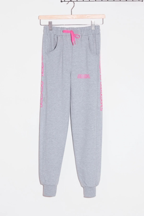 Kız Çocuk Pembe Angel Yazılı Baskı 9-16 Yaş Eşofman Altı 4827-4