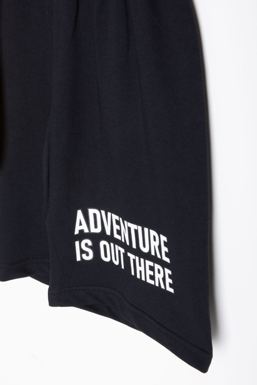 Mavi Yaprak Baskılı Bisiklet Yaka Erkek Çocuk 2li Şortlu Takım 21054