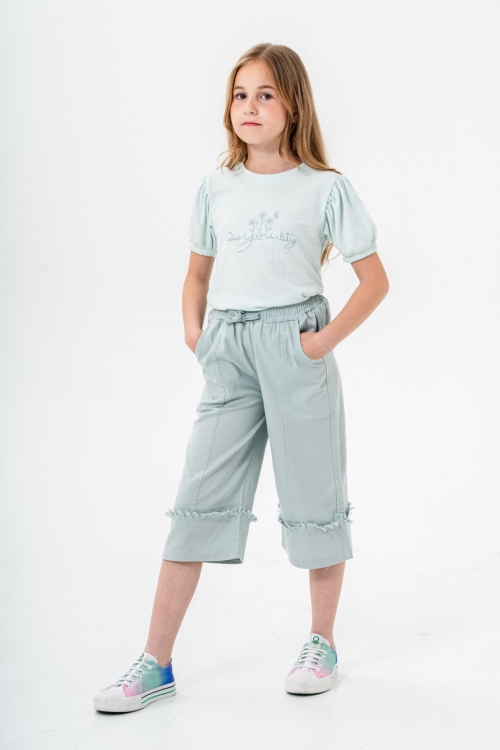 Mint Kapri Pantolonlu Kız Çocuk Takım 21088