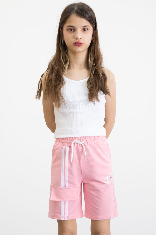Pembe Kız Çocuk Şort 20750