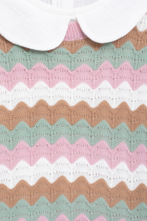 Pembe Örgü Süveterli Müslin Gömlekli Kız Çocuk Pantolonlu 3lü Takım 20669