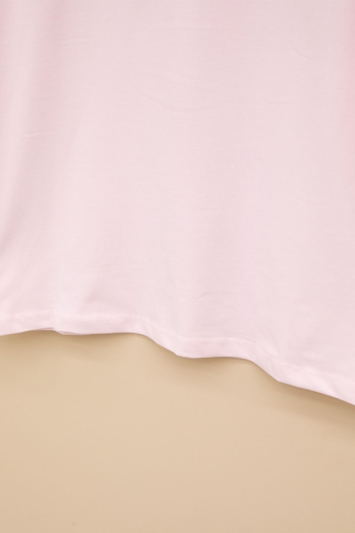 Pembe West Side Kabartmalı Yazılı Kız Çocuk Bisiklet Yaka Tişört 20973