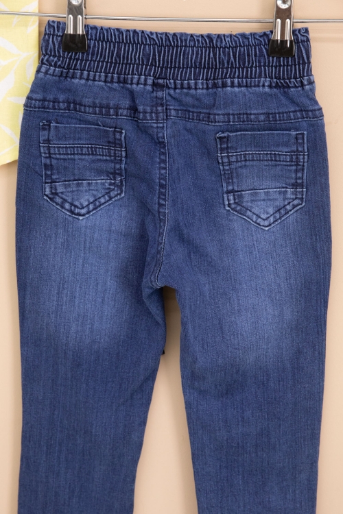 Sarı Yaprak Desenli Keten Gömlekli Erkek Çocuk Takım 19117