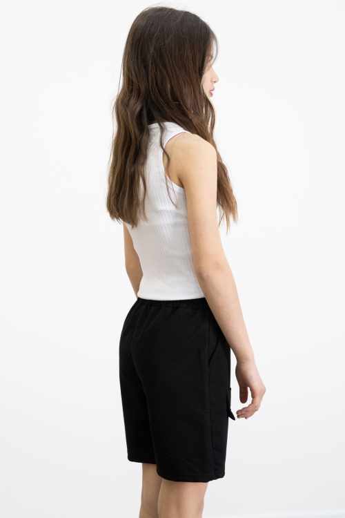 Siyah Kız Çocuk Şort 20749