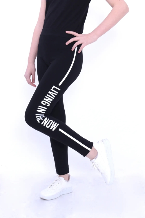 Siyah Fitilli Kız Çocuk Tayt 15338