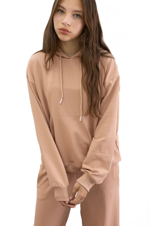 Somon Kız Çocuk Taş Detaylı 2li Takım 21184