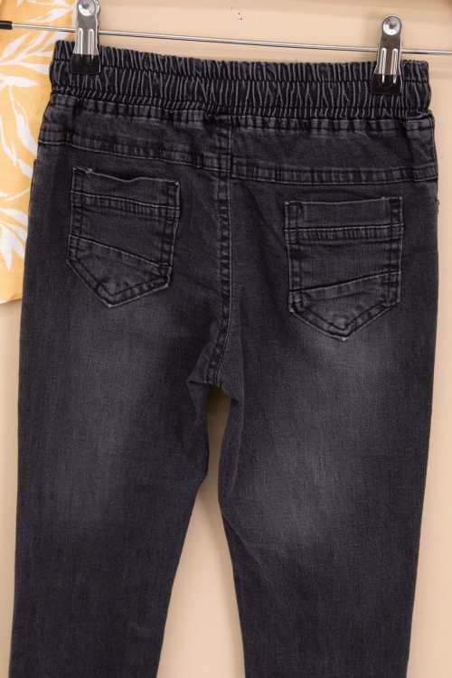 Turuncu Yaprak Desenli Keten Gömlekli Erkek Çocuk Takım 19114