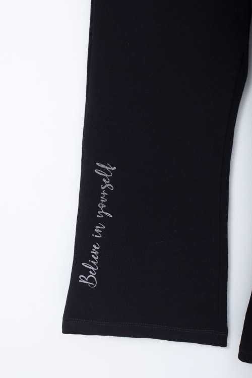 Yeşil Ayıcık Baskılı İspanyol Paça Pantolonlu Kız Çocuk Takım 18572