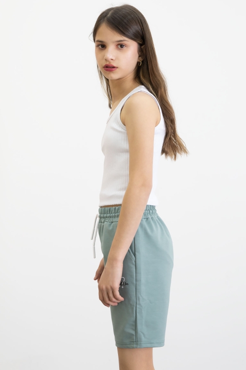 Yeşil Kız Çocuk Şort 20753