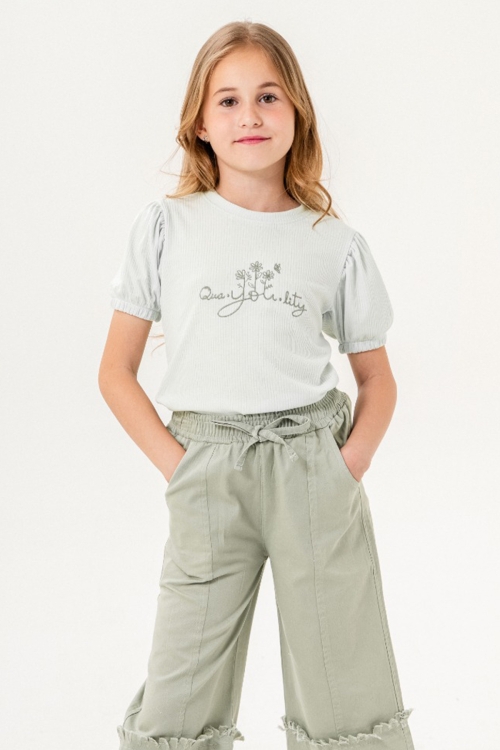 Yeşil Kapri Pantolonlu Kız Çocuk Takım 21087