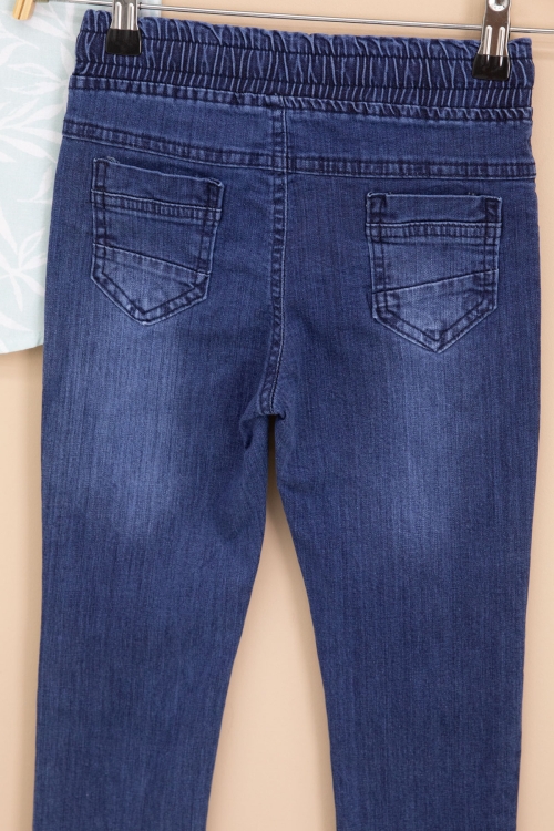 Yeşil Yaprak Desenli Keten Gömlekli Erkek Çocuk Takım 19116