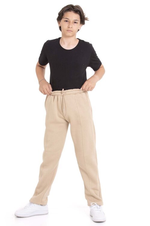 Bej Erkek Çocuk Çima Detaylı Şardonlu Eşofman Altı 21473